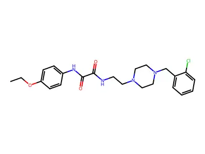 N-[2-[4-[(2-chlorophenyl)methyl]piperazin-1-yl]ethyl]-N'-(4-ethoxyphenyl)oxamide structure
