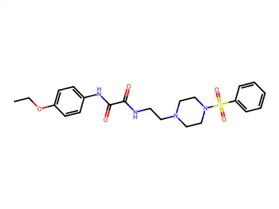 N-[2-[4-(benzenesulfonyl)piperazin-1-yl]ethyl]-N'-(4-ethoxyphenyl)oxamide structure