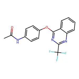 N-(4-((2-(Trifluoromethyl)-4-quinazolinyl)oxy)phenyl)acetamide structure