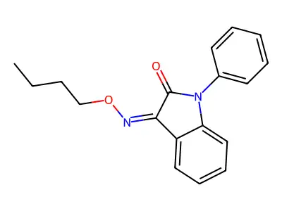 3-Butoxyimino-1-phenylindol-2-one structure