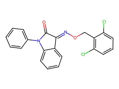 3-[(2,6-Dichlorophenyl)methoxyimino]-1-phenylindol-2-one structure