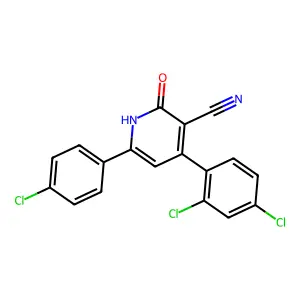 6-(4-Chlorophenyl)-4-(2,4-dichlorophenyl)-2-hydroxynicotinonitrile structure