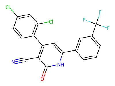 4-(2,4-Dichlorophenyl)-2-hydroxy-6-[3-(trifluoromethyl)phenyl]nicotinonitrile structure