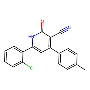 6-(2-Chlorophenyl)-2-hydroxy-4-(4-methylphenyl)nicotinonitrile structure