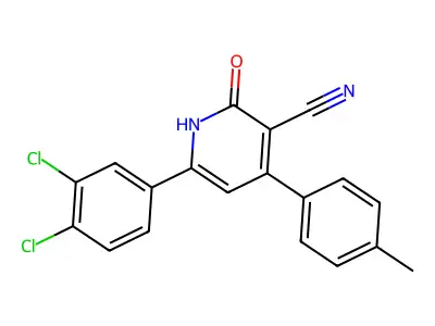 6-(3,4-Dichlorophenyl)-2-hydroxy-4-(4-methylphenyl)nicotinonitrile structure