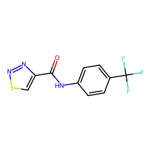 N-[4-(trifluoromethyl)phenyl]-1,2,3-thiadiazole-4-carboxamide structure
