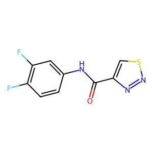 N-(3,4-difluorophenyl)-1,2,3-thiadiazole-4-carboxamide structure