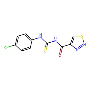 N-(4-chlorophenyl)-N'-(1,2,3-thiadiazol-4-ylcarbonyl)thiourea structure