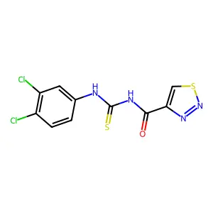 N-(3,4-dichlorophenyl)-N'-(1,2,3-thiadiazol-4-ylcarbonyl)thiourea structure
