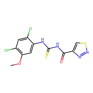 N-(2,4-dichloro-5-methoxyphenyl)-N'-(1,2,3-thiadiazol-4-ylcarbonyl)thiourea structure