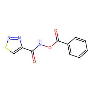 N-(benzoyloxy)-1,2,3-thiadiazole-4-carboxamide structure