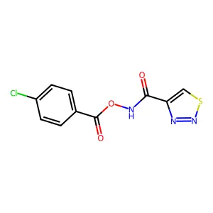 N-[(4-chlorobenzoyl)oxy]-1,2,3-thiadiazole-4-carboxamide structure
