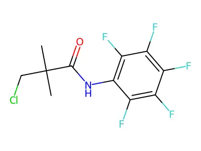 3-chloro-2,2-dimethyl-N-(2,3,4,5,6-pentafluorophenyl)propanamide structure
