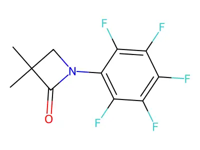 3,3-Dimethyl-1-(2,3,4,5,6-pentafluorophenyl)azetidin-2-one structure