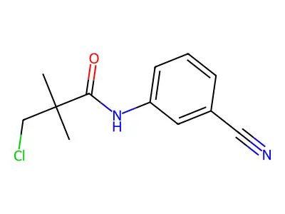 3-chloro-N-(3-cyanophenyl)-2,2-dimethylpropanamide structure