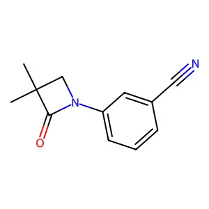 3-(3,3-Dimethyl-2-oxoazetidin-1-yl)benzonitrile structure