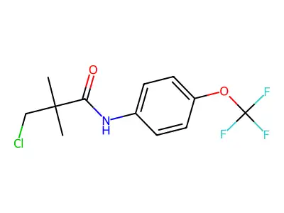 3-chloro-2,2-dimethyl-N-[4-(trifluoromethoxy)phenyl]propanamide structure