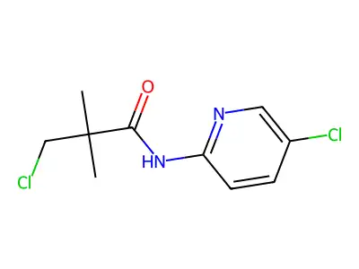 3-chloro-N-(5-chloropyridin-2-yl)-2,2-dimethylpropanamide structure