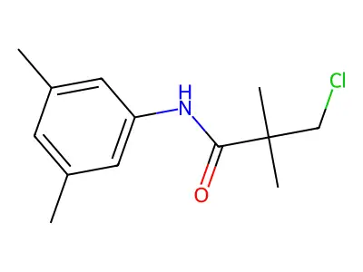 3-chloro-N-(3,5-dimethylphenyl)-2,2-dimethylpropanamide structure