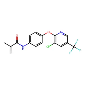 N-(4-{[3-chloro-5-(trifluoromethyl)-2-pyridinyl]oxy}phenyl)-2-methylacrylamide structure