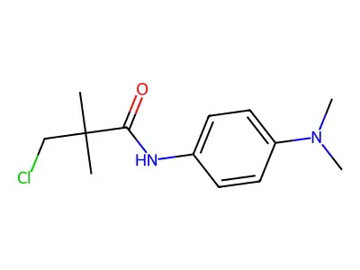 3-chloro-N-[4-(dimethylamino)phenyl]-2,2-dimethylpropanamide structure