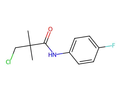 3-chloro-N-(4-fluorophenyl)-2,2-dimethylpropanamide structure
