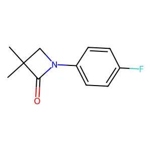 1-(4-Fluorophenyl)-3,3-dimethylazetidin-2-one structure