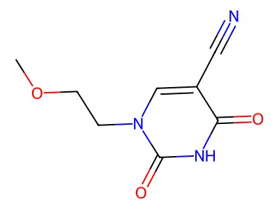 1-(2-Methoxyethyl)-2,4-dioxo-1,2,3,4-tetrahydropyrimidine-5-carbonitrile structure