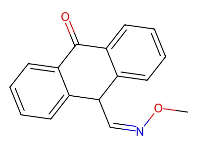 10-(methoxyiminomethyl)-10H-anthracen-9-one structure