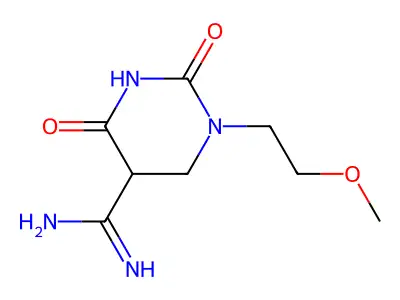 1-(2-Methoxyethyl)-2,4-dioxo-1,3-diazinane-5-carboximidamide structure