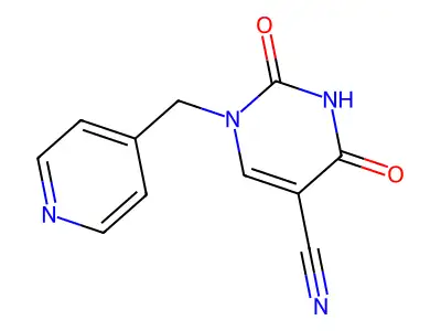 2,4-Dioxo-1-(4-pyridinylmethyl)-1,2,3,4-tetrahydro-5-pyrimidinecarbonitrile structure
