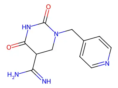 2,4-Dioxo-1-(4-pyridinylmethyl)hexahydro-5-pyrimidinecarboximidamide structure