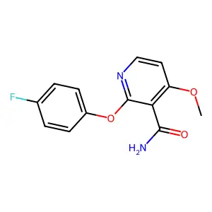 2-(4-Fluorophenoxy)-4-methoxypyridine-3-carboxamide structure