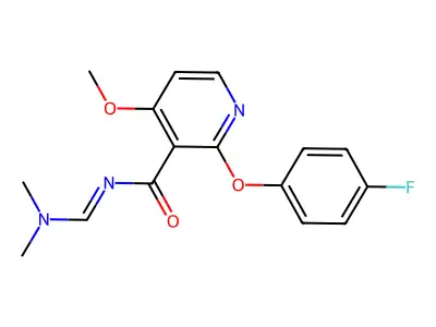 N-[(dimethylamino)methylene]-2-(4-fluorophenoxy)-4-methoxynicotinamide structure