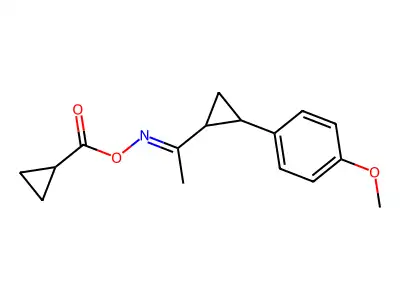 [1-[2-(4-Methoxyphenyl)cyclopropyl]ethylideneamino] cyclopropanecarboxylate structure