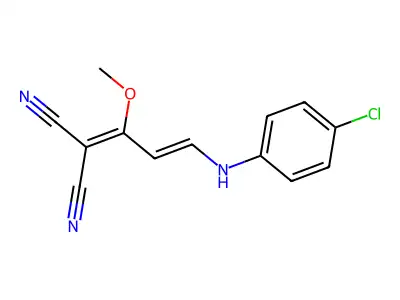 2-[3-(4-Chloroanilino)-1-methoxyprop-2-enylidene]propanedinitrile structure