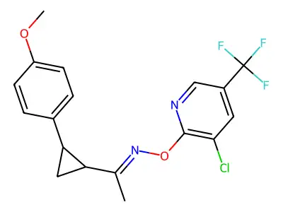 {[3-CHLORO-5-(TRIFLUOROMETHYL)PYRIDIN-2-YL]OXY}({1-[2-(4-METHOXYPHENYL)CYCLOPROPYL]ETHYLIDENE})AMINE structure