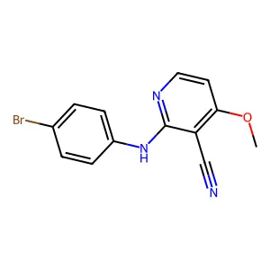 2-(4-Bromoanilino)-4-methoxynicotinonitrile structure