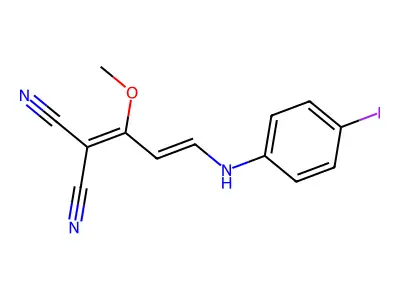 2-[3-(4-Iodoanilino)-1-methoxy-2-propenylidene]malononitrile structure
