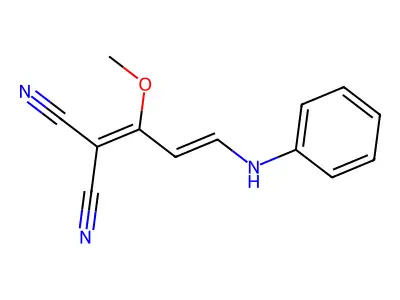 2-(3-Anilino-1-methoxyprop-2-enylidene)propanedinitrile structure