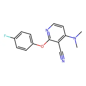 4-(Dimethylamino)-2-(4-fluorophenoxy)pyridine-3-carbonitrile structure