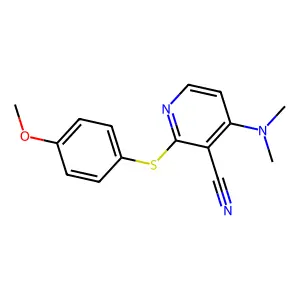 4-(Dimethylamino)-2-[(4-methoxyphenyl)sulfanyl]nicotinonitrile structure