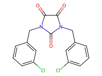 1,3-bis(3-chlorobenzyl)-1H-imidazole-2,4,5(3H)-trione structure