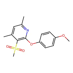 2-(4-Methoxyphenoxy)-4,6-dimethyl-3-(methylsulfonyl)pyridine structure