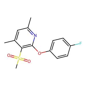 2-(4-Fluorophenoxy)-4,6-dimethyl-3-(methylsulfonyl)pyridine structure