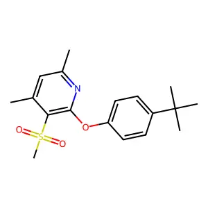 2-[4-(Tert-butyl)phenoxy]-4,6-dimethyl-3-pyridinyl methyl sulfone structure