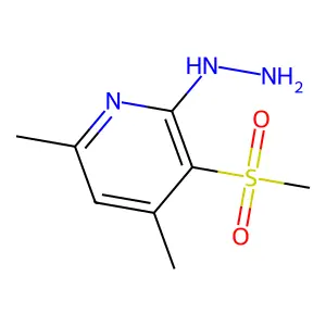 2-Hydrazino-4,6-dimethyl-3-(methylsulfonyl)pyridine structure