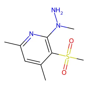 4,6-Dimethyl-2-(1-methylhydrazino)-3-(methylsulfonyl)pyridine structure