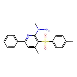 4-Methyl-2-(1-methylhydrazino)-3-[(4-methylphenyl)sulfonyl]-6-phenylpyridine structure