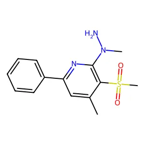 4-Methyl-2-(1-methylhydrazino)-3-(methylsulfonyl)-6-phenylpyridine structure